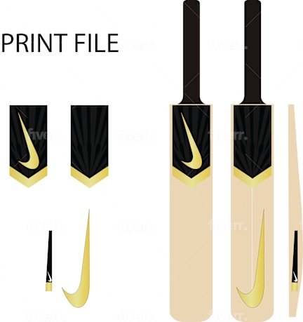 Design unique cricket bat sticker and cricket uniforms by Touqeer068 Fiverr